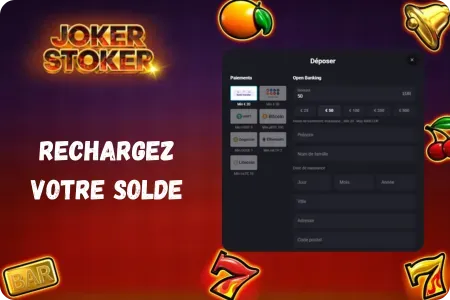 Alimenter le solde Joker Stoker