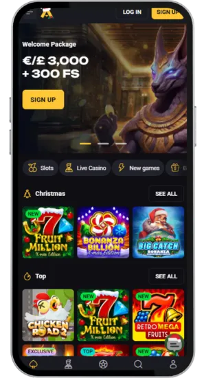 Visit the online casino website